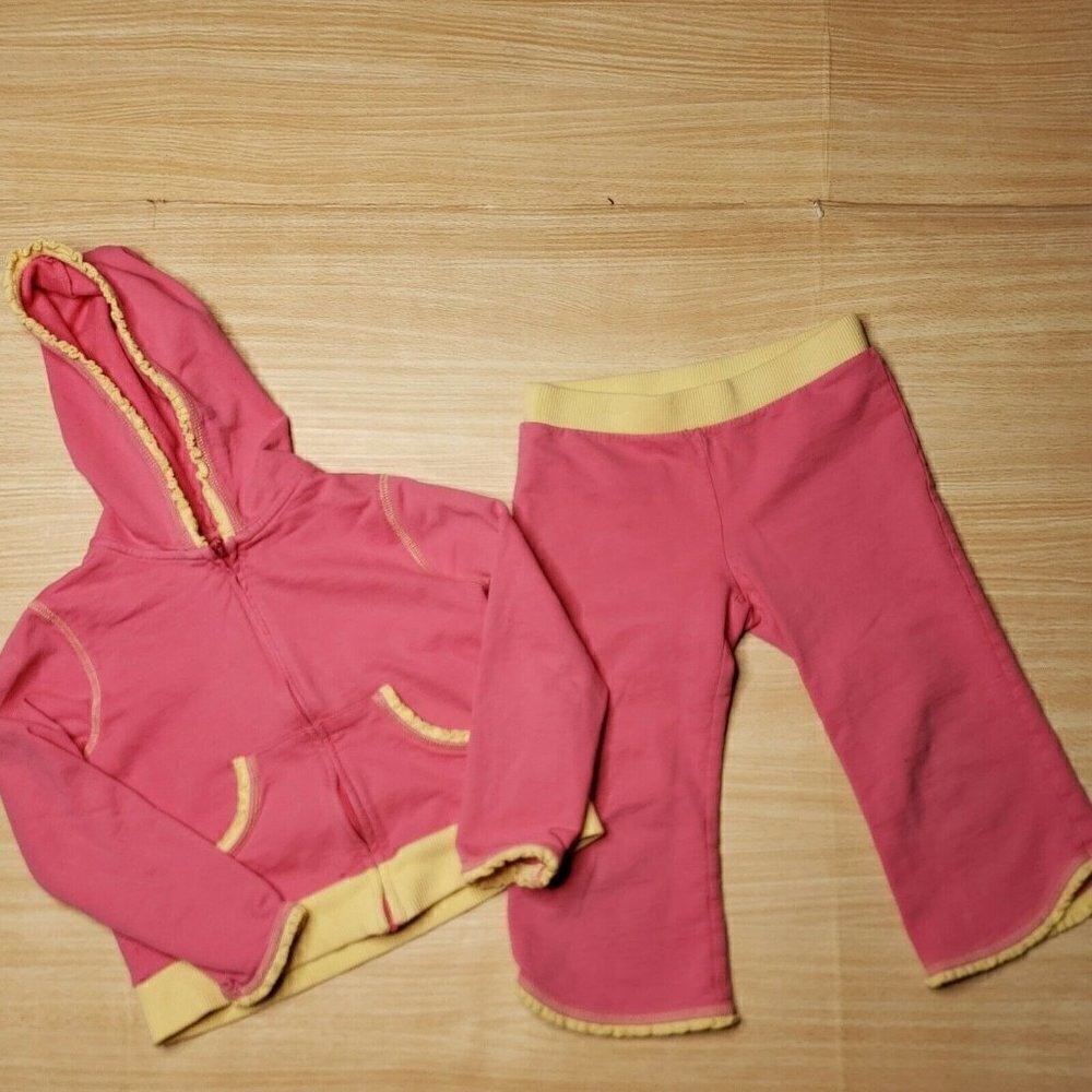 Talbots Kids Vintage Pink Yellow Sweat Outfit 6